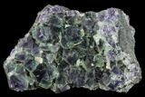 Purple and Green Cubic Fluorite Crystal Cluster - China #146895-1